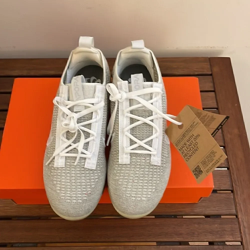 Nike Air VaporMax 2021 FK White Pure Platinum Women Size 8(DC4112-100)